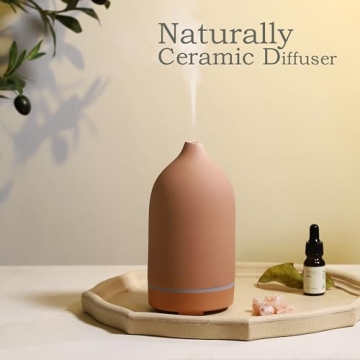 Handmade Ceramic Aroma Diffuser for Essential Oils 100ML (Pottery Red)
