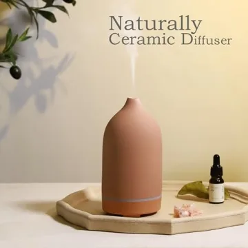 Handmade Ceramic Aroma Diffuser for Essential Oils 100ML (Pottery Red)