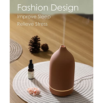 Handmade Ceramic Aroma Diffuser for Essential Oils 100ML (Pottery Red)