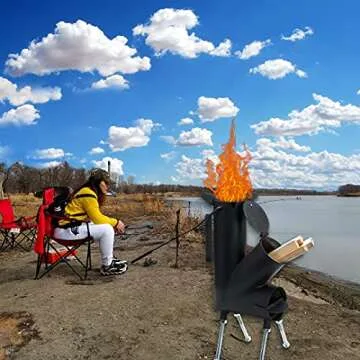 TAFEIDA ROCKET STOVE: Portable Wood-Burning Camping Stove for Outdoor Cooking