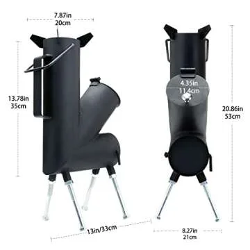 TAFEIDA Rocket Stove: Versatile Wood-Burning Camping Stove