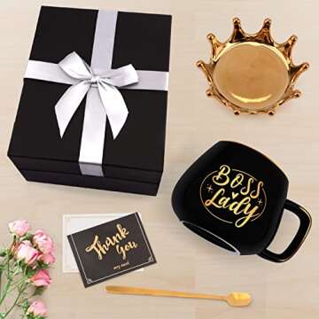 HULASO Crown Coffee Cup for Boss Women - Ideal Gifts