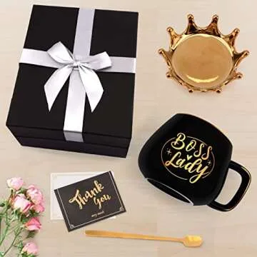 HULASO Crown Coffee Cup for Boss Women - Ideal Gifts