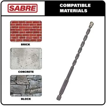 Sabre Tools 1/4 Inch x 6 Inch Masonry Drill Bit Set