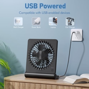 JOSTRY USB Desk Fan - Adjustable Speed & Quiet
