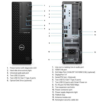 Dell OptiPlex 5060 SFF Desktop Computer with Monitor 23.8in FHD, Inte Core i5-8600 @ 3.30 GHz, 32GB DDR4 RAM, 1TB SSD, 4K Support, DisplayPort,RJ45, Windows 11 Pro (Renewed)