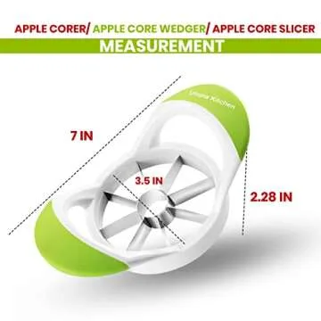 Utopia Kitchen Apple Corer and Slicer Fruit Cutter Apple Divider Wedger Stainless Steel Slicer for Fruits and Vegetables Ergonomic Handle Easy Grip 8 Sharp Blades Green