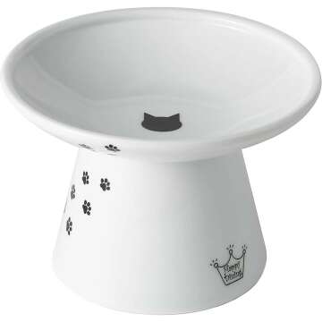 Necoichi Extra Wide Cat Food Bowl for Easy Feeding