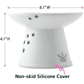 Necoichi Extra Wide Cat Food Bowl for Easy Feeding