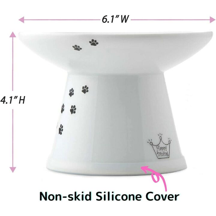 Necoichi Extra Wide Cat Food Bowl for Easy Feeding