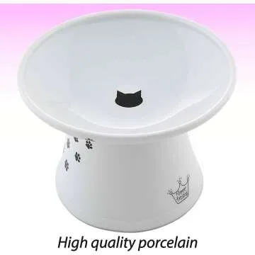 Necoichi Extra Wide Cat Food Bowl for Easy Feeding