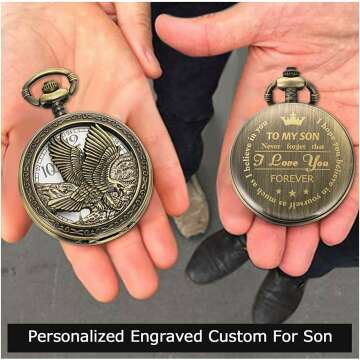 Personalized Pocket Watch for Graduation & Birthdays
