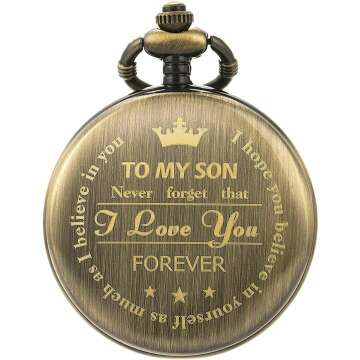 Personalized Pocket Watch for Graduation & Birthdays