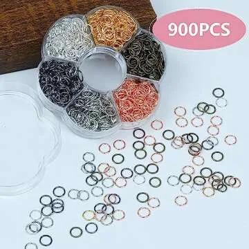 YAKA 900Pcs Open Jump Rings for Jewelry Making Accessories