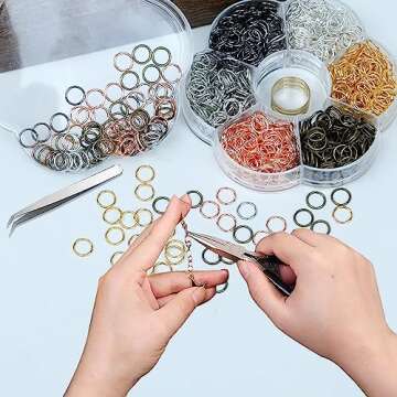 YAKA 900Pcs Open Jump Rings for Jewelry Making Accessories