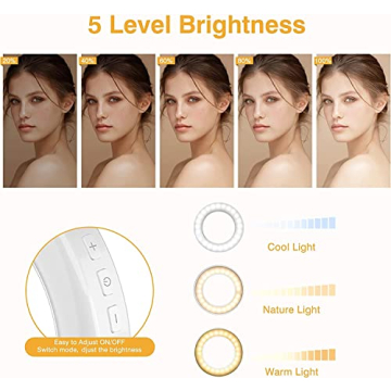 Kimwood 60 LED Portable Clip on Ring Light for Phones