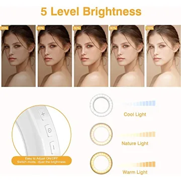 Kimwood 60 LED Portable Clip on Ring Light for Phones