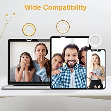 Kimwood 60 LED Portable Clip on Ring Light for Phones