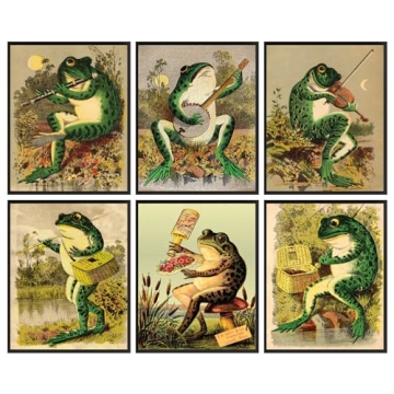 Charming Vintage Frog Art Prints for Whimsical Decor