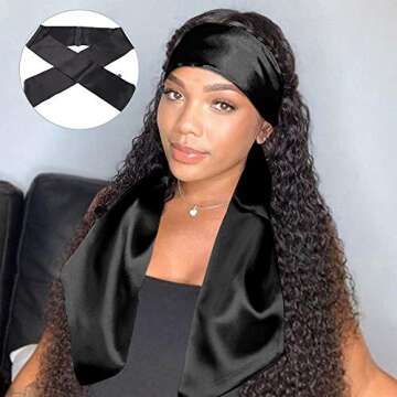 XTREND Satin Edge Scarves for Wigs Silk Headbands Soft Edge Scarf to Lay Edges for Black Women Keep ...