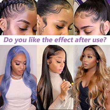 XTREND Satin Edge Scarves for Wigs Silk Headbands Soft Edge Scarf to Lay Edges for Black Women Keep Wig Secured Satin Headband for Yoga, Makeup, Facial, Sport (1 pc, Black#)