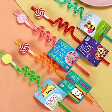 Candyland Reusable Straws - Colorful Party Favors for Kids
