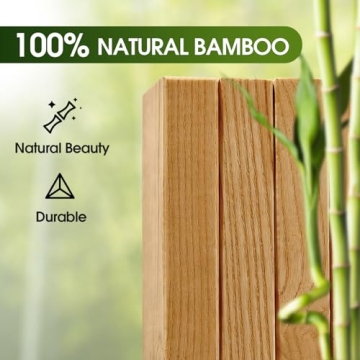 Bamboo Drawer Organizer Set for Kitchen and Office - 100% Durable