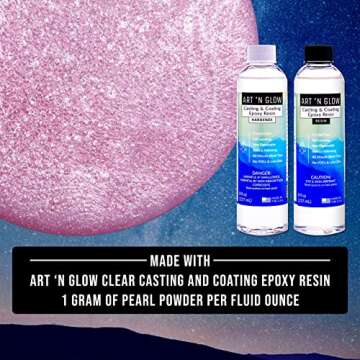 Art 'N Glow Mica Pearl Pigment Powder (Pink) - 25 Grams - 10+ Colors Available