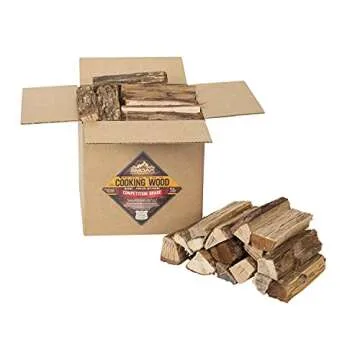 Smoak Firewood Cooking Wood Mini Splits - USDA Certified Kiln Dried (8in Pieces, 25-30lbs) Red Oak P...