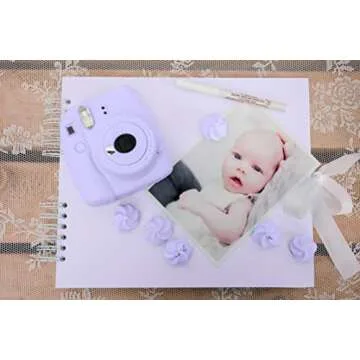 Never Ever Land Scrapbook Album – 12x10 Purple Scrap Book. Scrapbooking Supplies, Memory Book, Wedding Guest Book, Photo Album, Baby Shower Gifts, Valentines, Engagement Gifts, and Anniversary