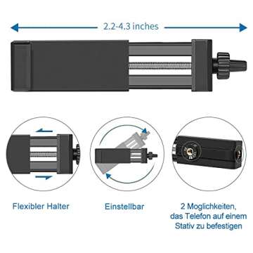 Cell Phone Tripod Stand, 20"- 80" Adjustable Tripod for iPhone Stand for Cameras with Gooseneck & Remote for Video Recording/Vlogging/Live Streaming/Photography Compatible with Most Mobile Phones