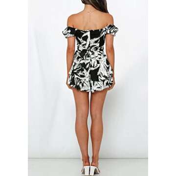 Fixmatti Tropical Playsuit Off Shoulder Jumpsuit