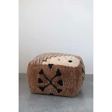 New Zealand Wool Tufted Pouf - Stylish and Comfortable