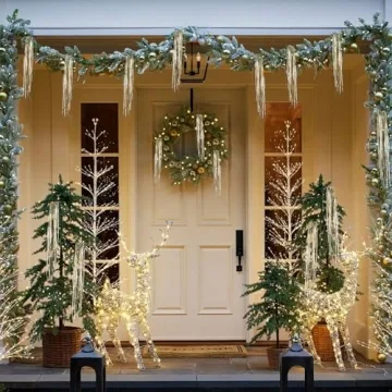 YUKL Gold Tinsel Icicles 4000 Strands 18 Inch Decor