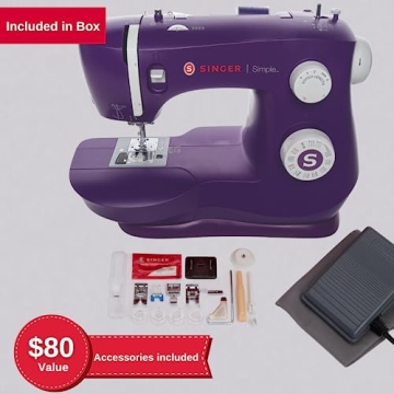 SINGER Simple 3337 Purple Sewing Machine with 108 Stitches