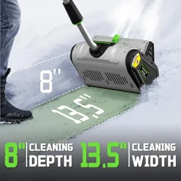 Effortless Winter Cleanup with BtyPC Cordless Snow Blower, 40V, 13.5-Inch, LED Light Included