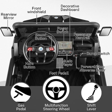 Hikole Electric Dump Truck for Kids Age 3-8