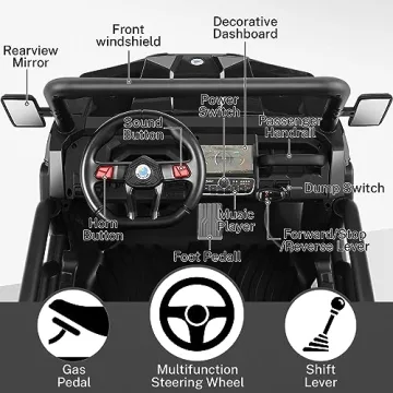 Hikole Electric Dump Truck for Kids Age 3-8