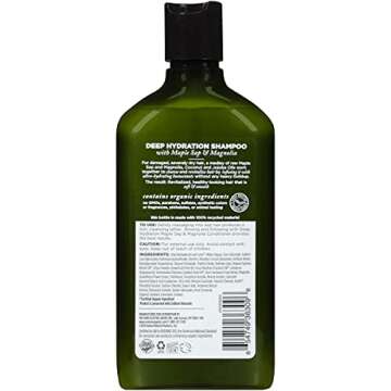 Avalon Organics Deep Hydration Maple Sap & Magnolia Shampoo, 11 Fl Oz