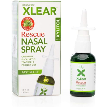 Xlear Rescue Nasal Spray with Xylitol, Oregano, and Tea Tree for Quick Relief