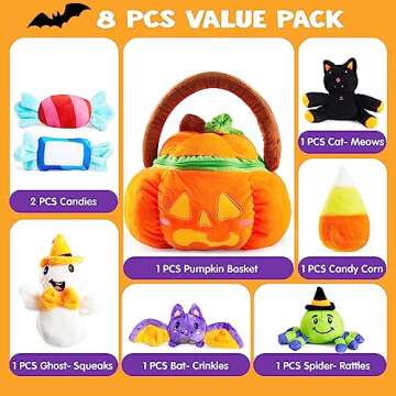 JOYIN Baby's Pumpkin Halloween Playset with 8 Fun Play Pieces, Baby's Pumpkin Halloween Playset, Goo...