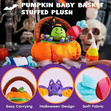 JOYIN Baby's Pumpkin Halloween Playset with 8 Fun Play Pieces, Baby's Pumpkin Halloween Playset, Goodie Bags Fillers, Halloween Party Decoration, Prizes and Gifts for Kids