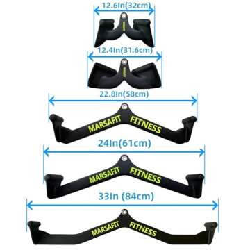 Home Gym Fitness Rowing T-bar V-bar Pulley Cable Machine Attachments, Bicep Curl Tricep LAT Pulldown...