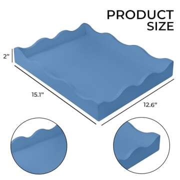 KOLURAFUL Wooden Scallop Serving Tray - Stylish Decor and Functional Use for All Occasions