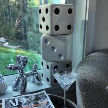 Reimagine Discovery Disco Dog, Maximalist Balloon Dog Statue for Dog Mom & Dog Dad, Aesthetic Disco Ball Decor, Preppy Apartment Home Decor, Cute Room Decor & Gifts for Dog Lovers