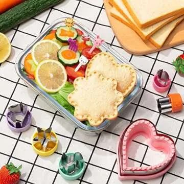 Tiblue 48Pcs Sandwich Cutter and Sealer Set for Kids