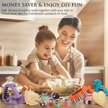 Tiblue 48Pcs Sandwich Cutter and Sealer Set for Kids