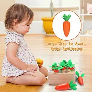 Montessori Wooden Carrots Harvest Educational Toy for Kids