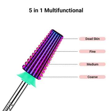 MelodySusie 5-in-1 Nail Drill Bits for Professionals and Home Users