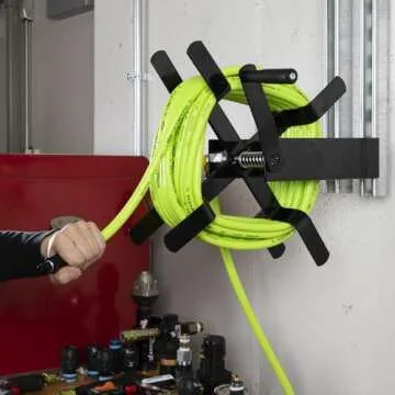 Flexzilla 3/8" x 100' Air Hose Reel - Heavy Duty & Durable